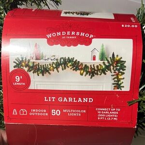 Wondershop Festive Garland with Multicolor Lights